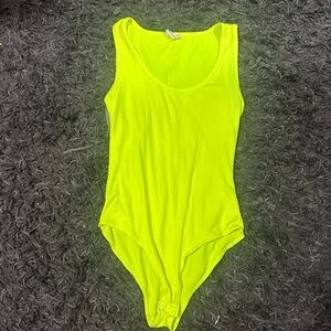 Vibrant Neon Yellow Women's Bodysuit
